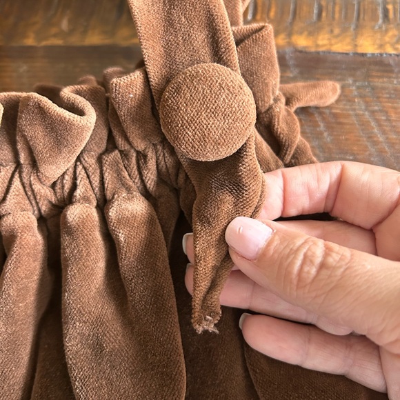 Emporio Armani Vintage Shoulder bag Brown Velvet / Velor Woman Authentic Used - Picture 6 of 6